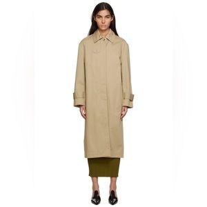 TOTEME Oversize Gabardine Car Coat/tTench size DK 32/XS altered for petite